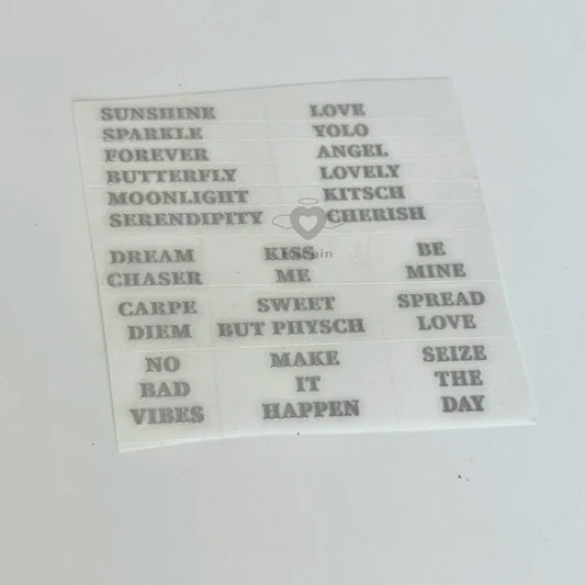 O04 O05 english words transfer sticker