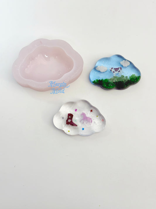 k241 puffy cloud griptok mold, 3d printed, shiny