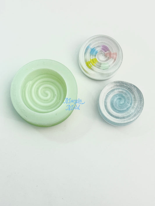 k249 spiral round griptok mold, 3d printed, shiny