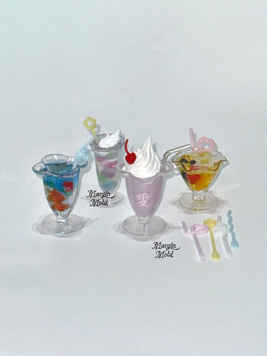 b112 bits mold drink straws and stirrers, 3d print, matte