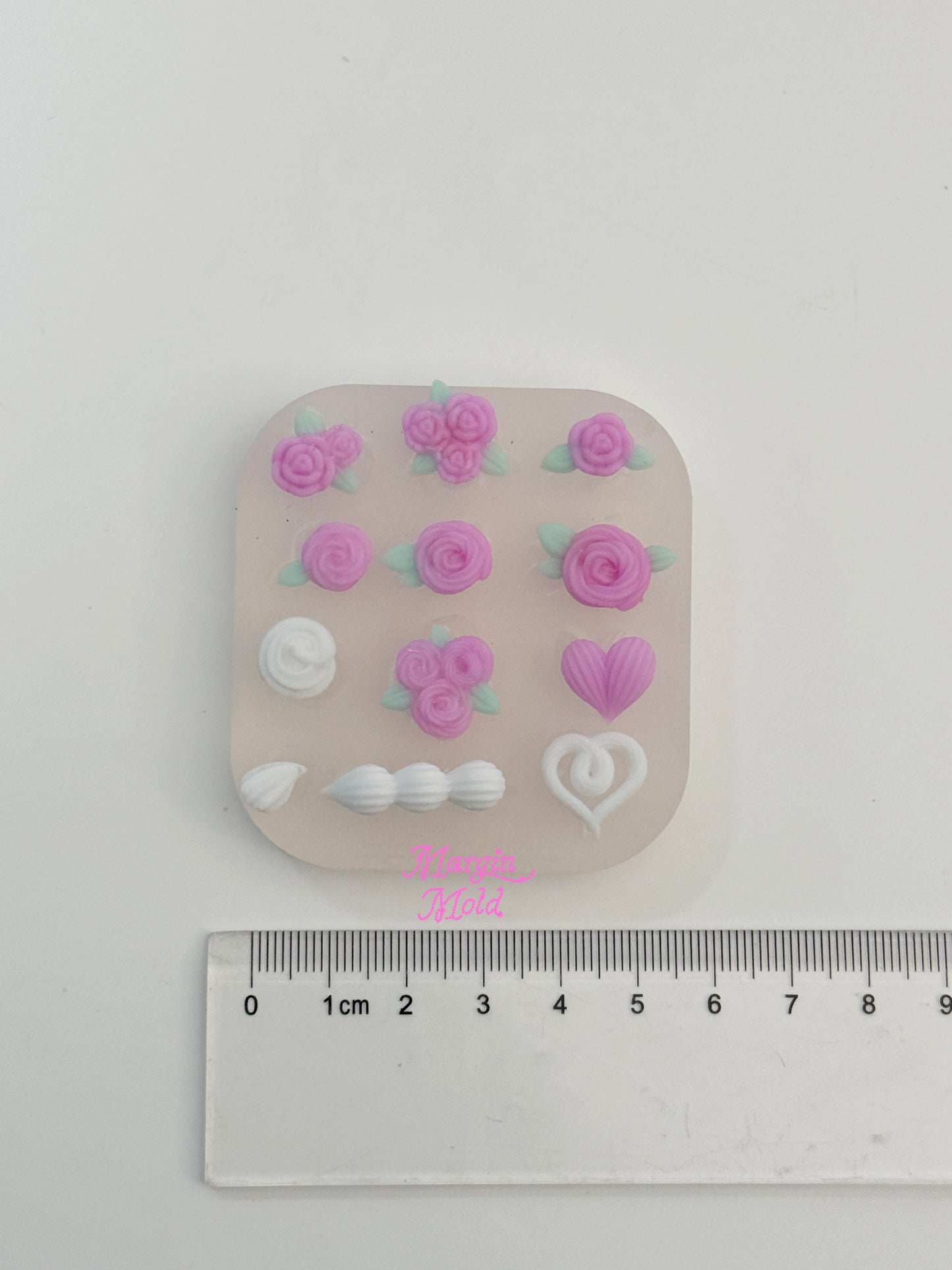 b165 bits molds buttercream rose bits mold, 3d print, matte