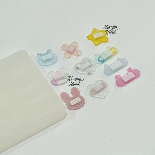 b118 bits mold patchy friends bandaid mold S bits mold, 3d print, matte