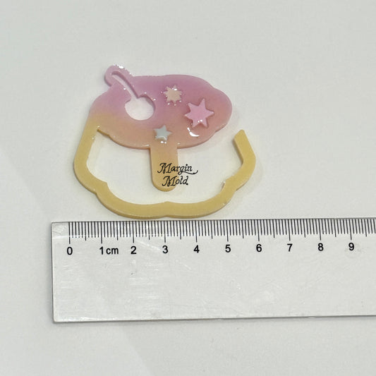 B06 pudding jelly bookmark mold, acrylic, shiny