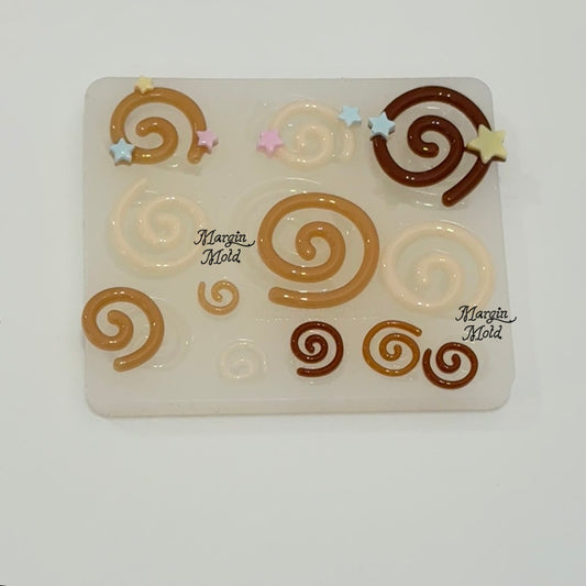 b125 bits mold starry swirls bits mold, 3d print, shiny