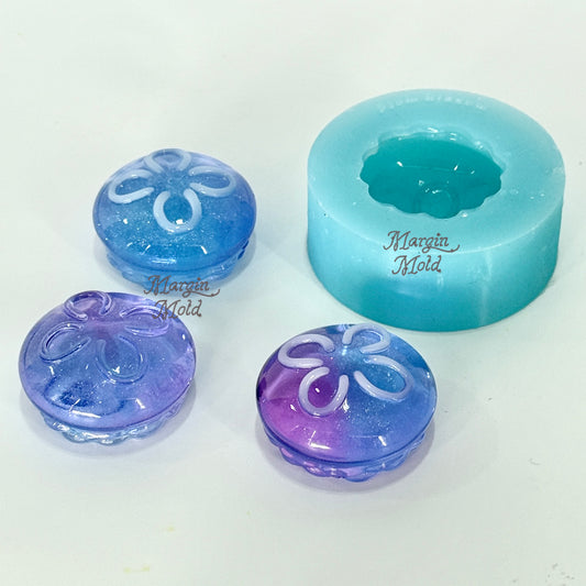 k135 round jellyfish mold, 3d printed, shiny