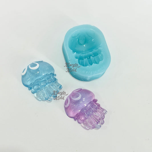 k136 floaty jellyfish mold, 3d printed, shiny