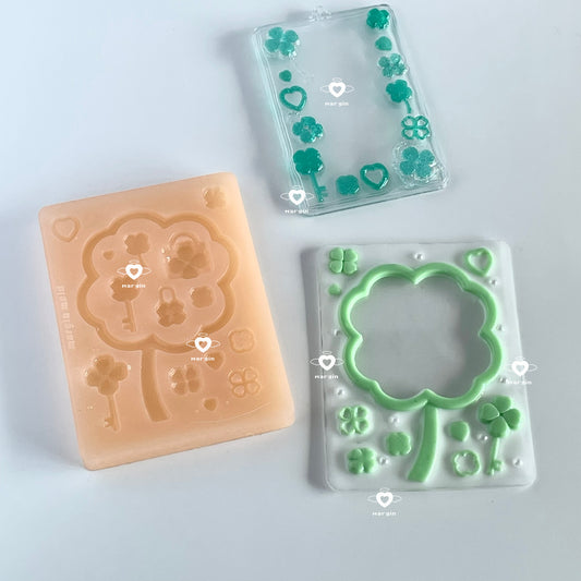 b079 bits mold clover key & lock, 3d print, shiny