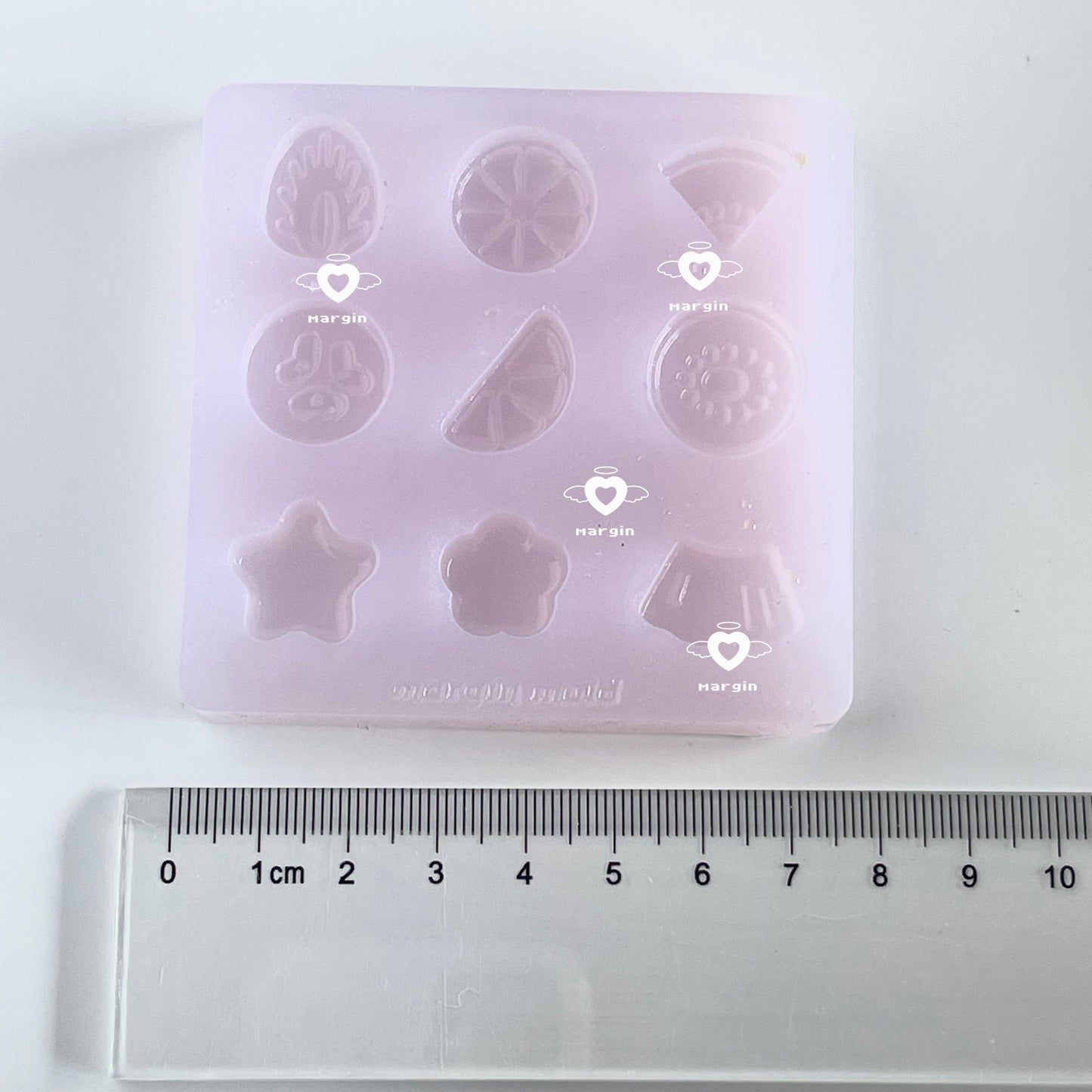 k071 b082 k072 fruit sandwich cross-section griptok mold/fruit parts mold, 3d print, matte