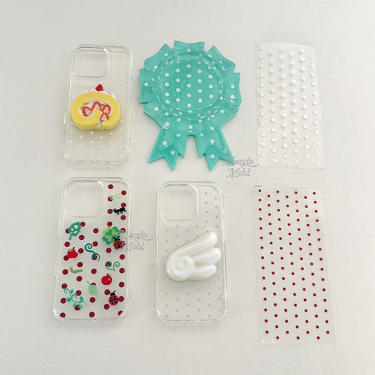 O023 polka dots transfer sticker