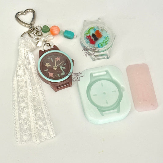 SK239 watch shaker mold+watch hands bits mold, backed, 3d print, shiny