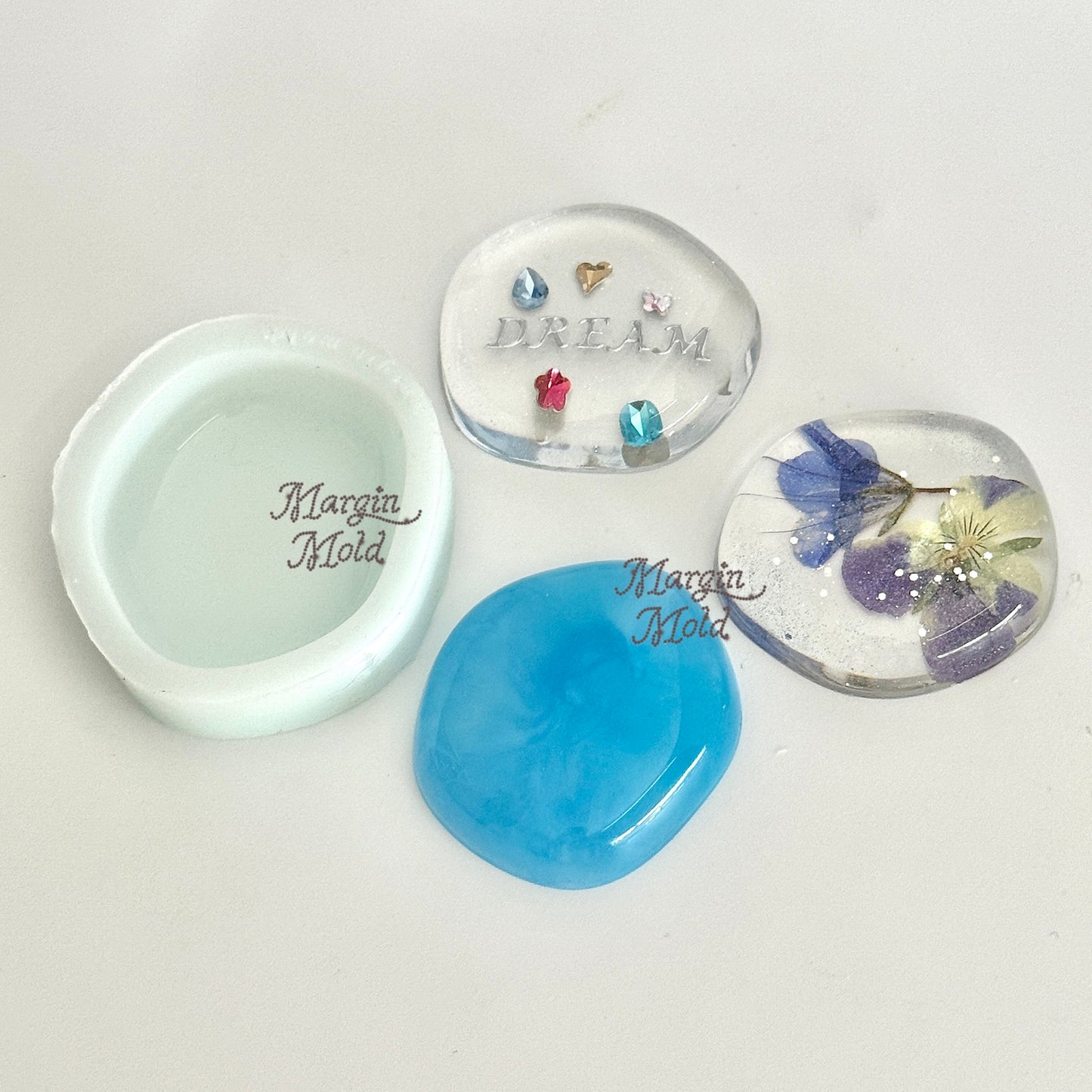 k132 k133 k134 wish stone pebble mold, 3d printed, shiny