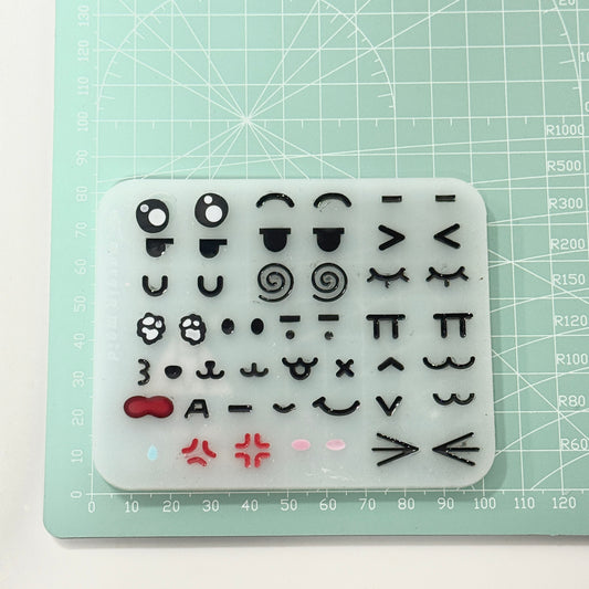 b172 expression icons bits mold, 3d print, matte