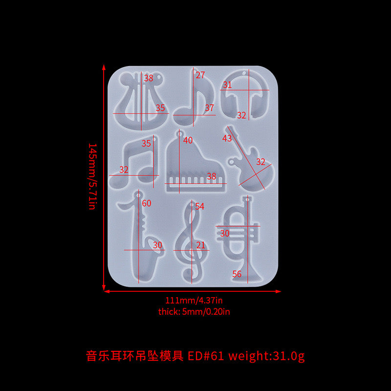 F016 music instruments parts mold