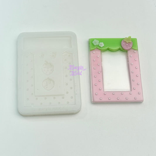 b179 retro strawberry frame mold, 3d print, shiny
