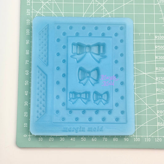 b180 ribbon dotted frame mold, 3d print, shiny