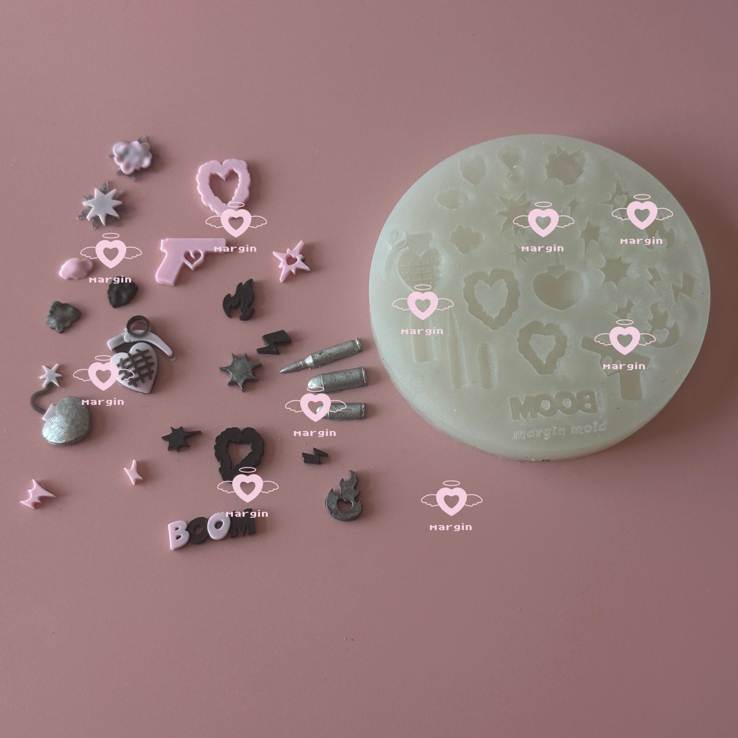 b065 bits mold love bomb 3d print, matte