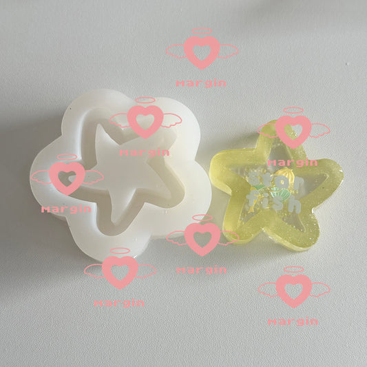 SK141 star fish mold, backed, acrylic, shiny