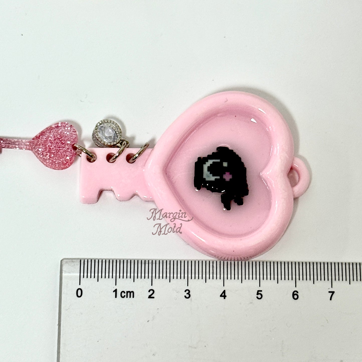 k150 k151 heart key/oval key multi-use mold, 3d printed, shiny