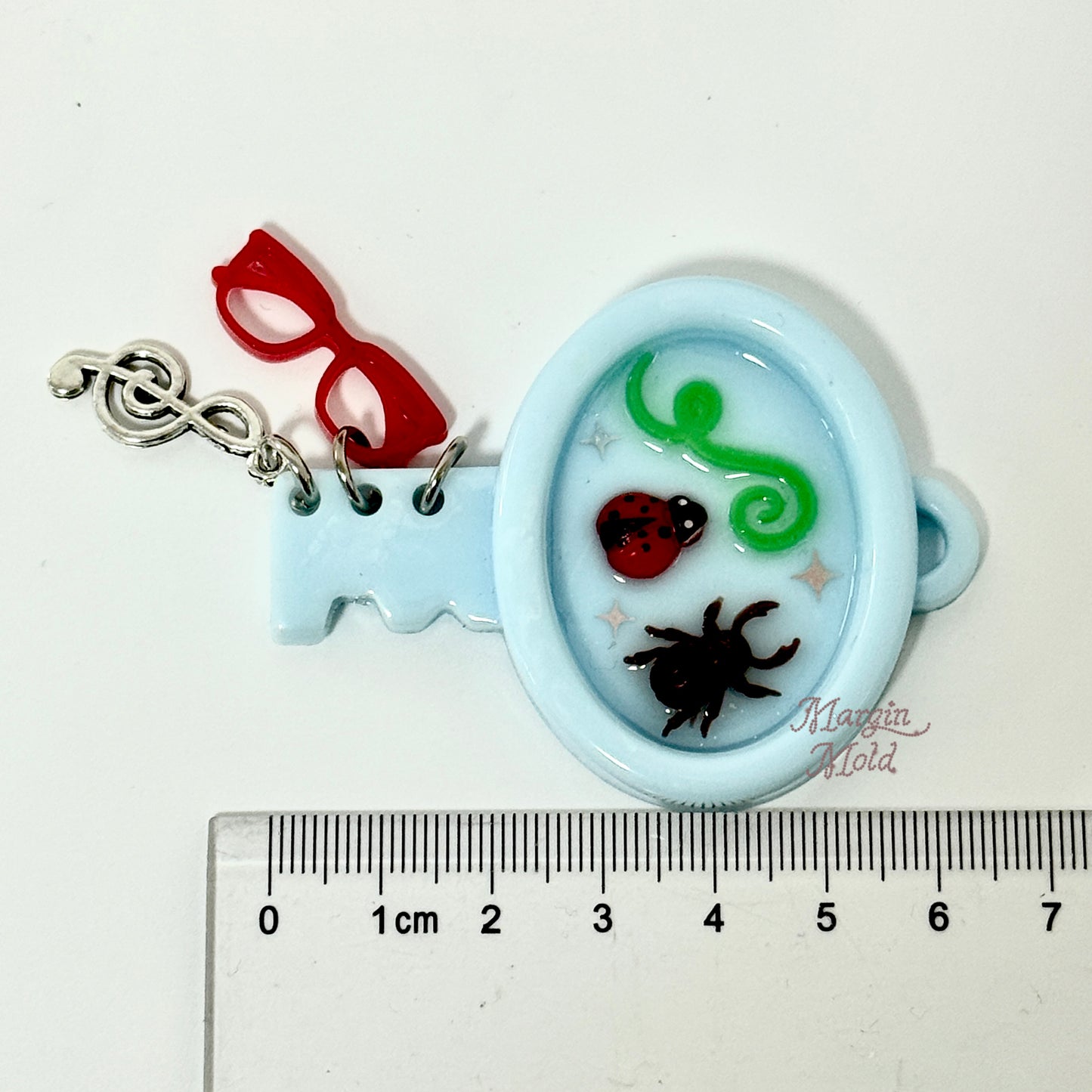 k150 k151 heart key/oval key multi-use mold, 3d printed, shiny
