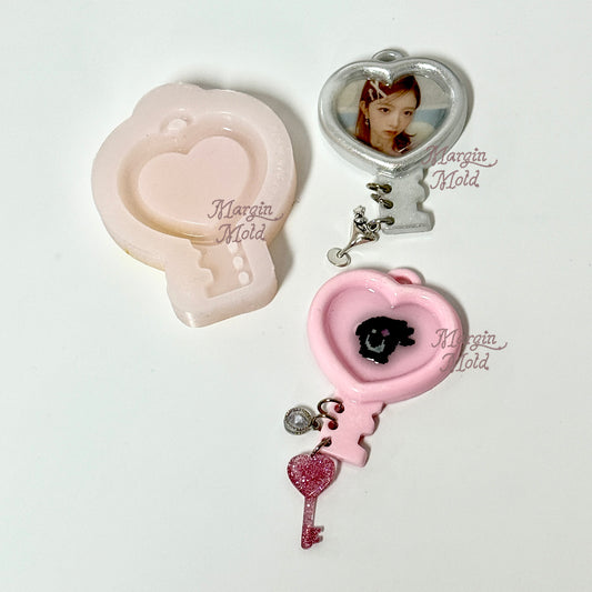 k150 k151 heart key/oval key multi-use mold, 3d printed, shiny