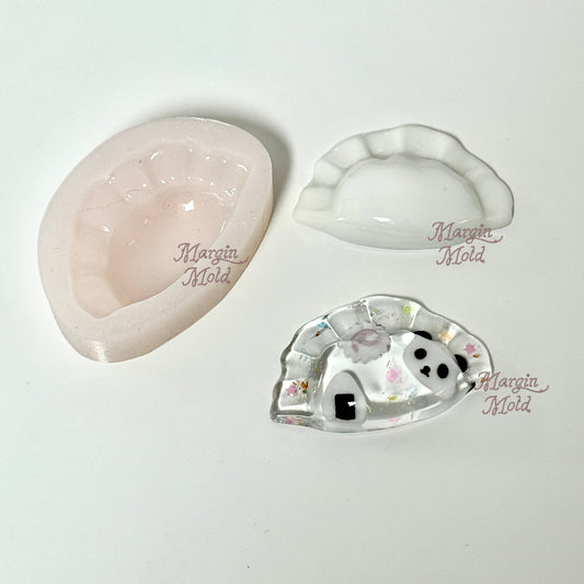 k146 dumpling mold, 3d printed, shiny