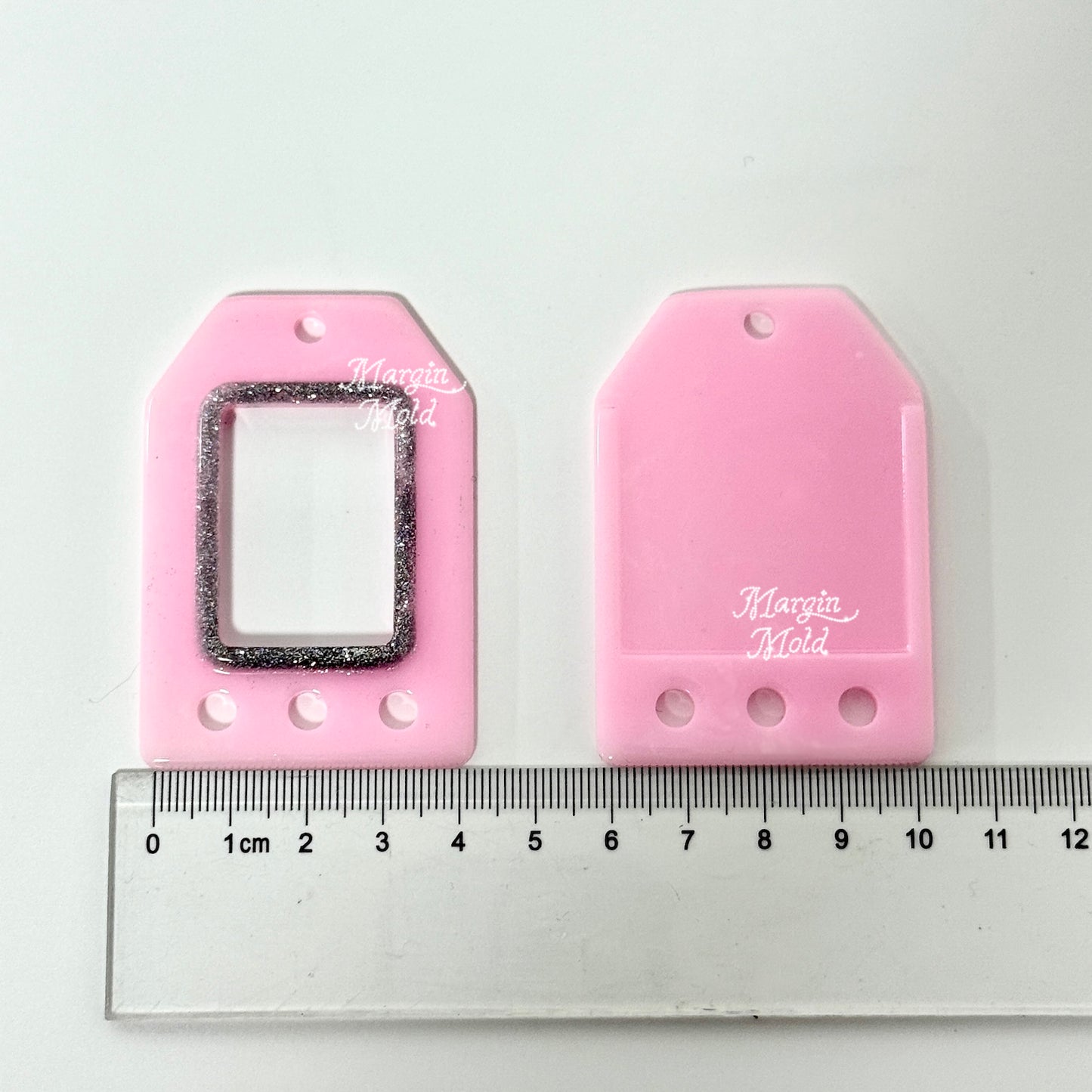 PF20 omamori photo frame key pendant mold, 3d print, shiny
