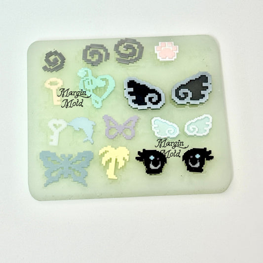 b135 bits mold pixel fantasy bits mold, 3d print, matte