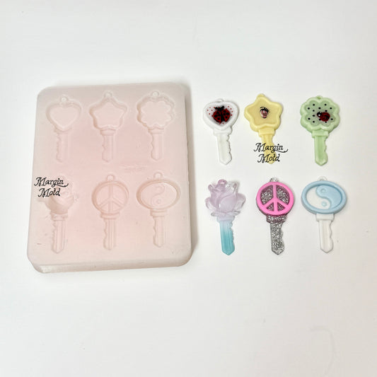 k140 kitsch key set mold, 3d printed, shiny