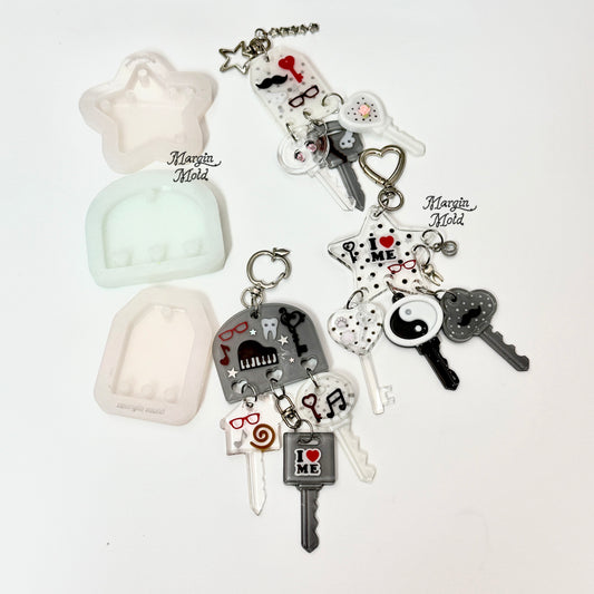 k141 k142 k142 multi-use key organizer mold, acrylic, shiny