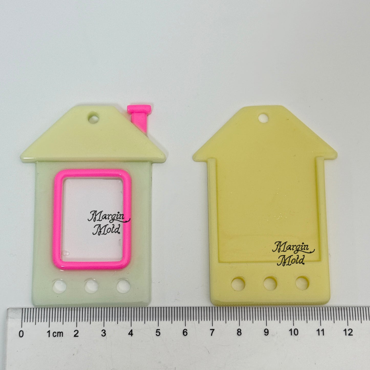 PF21 house photo frame key pendant mold, 3d print, shiny