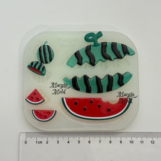 b143 bits mold watermelon frame bits mold, 3d print, shiny