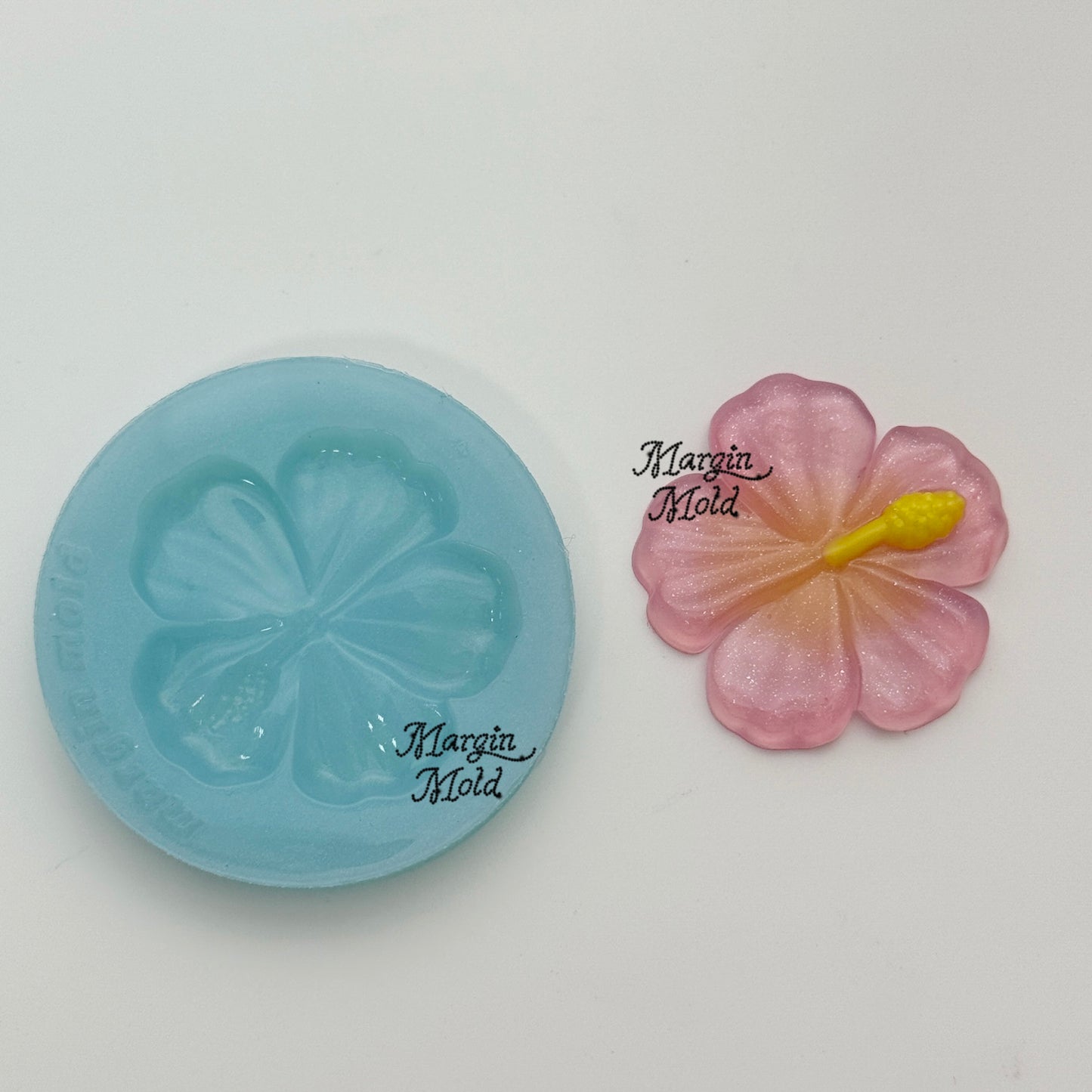 k162 hibiscus mold, 3d printed, shiny