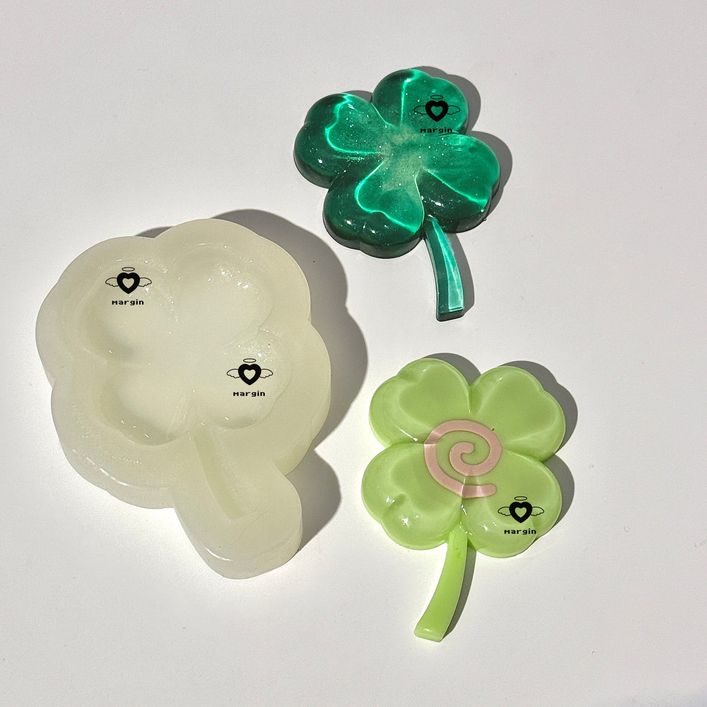 k084 3d clover griptok mold, 3d printed, shiny