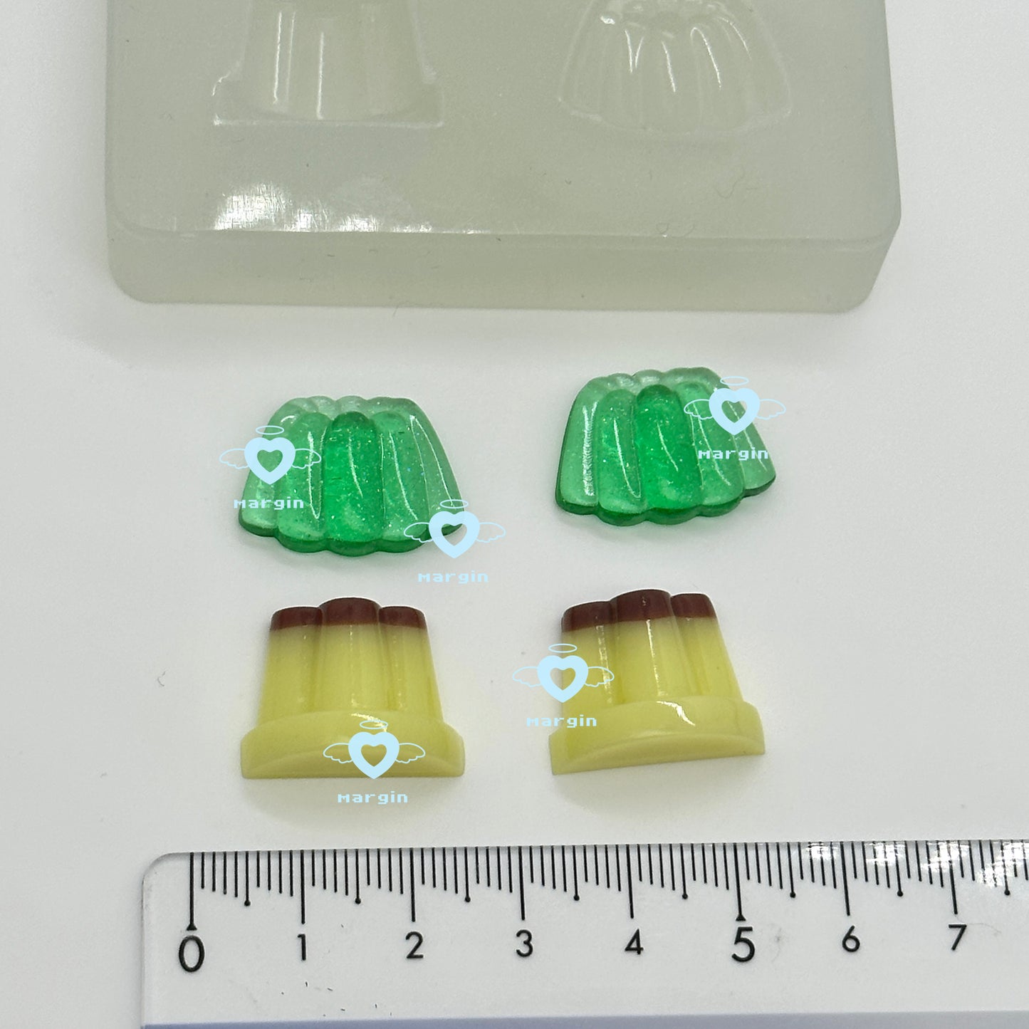 k032 flat jelly & pudding mold, 3d print, shiny