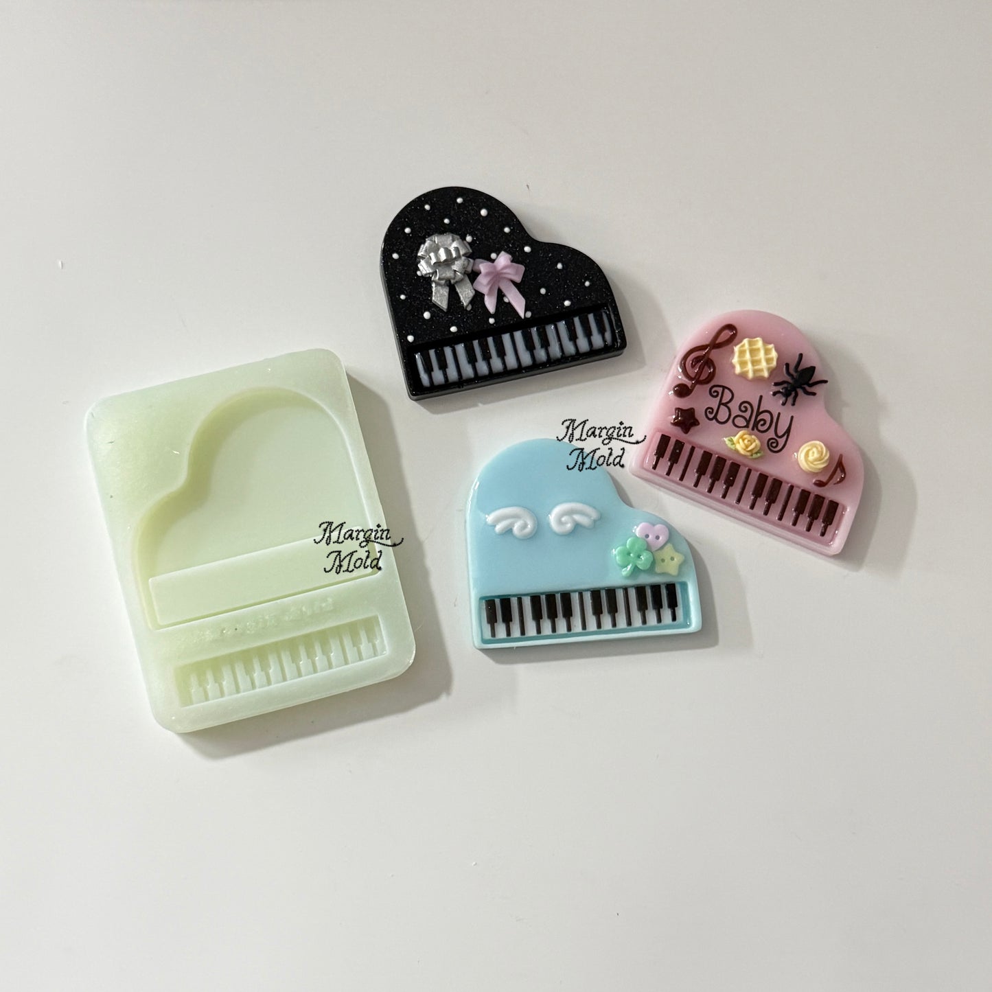 k169 piano mold, 3d printed, shiny