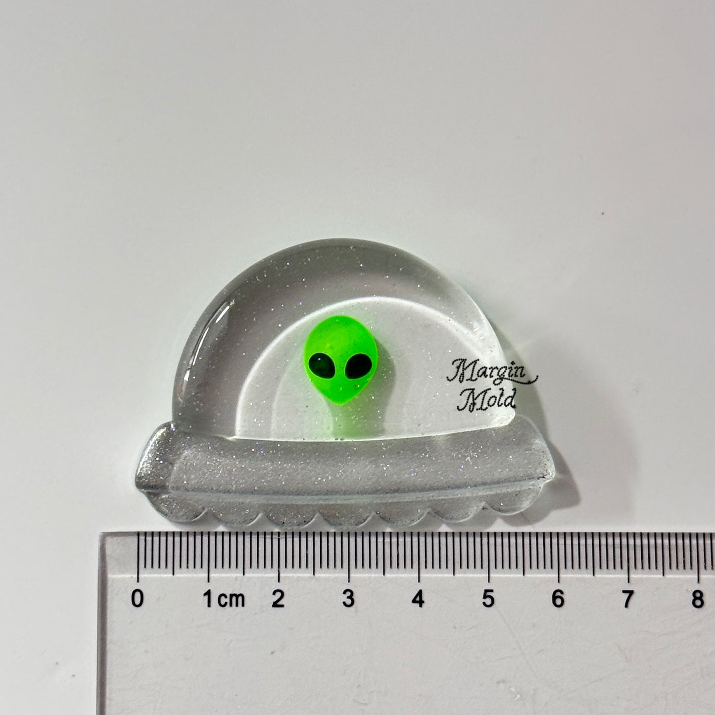 k167 UFO dome mold, 3d printed, shiny