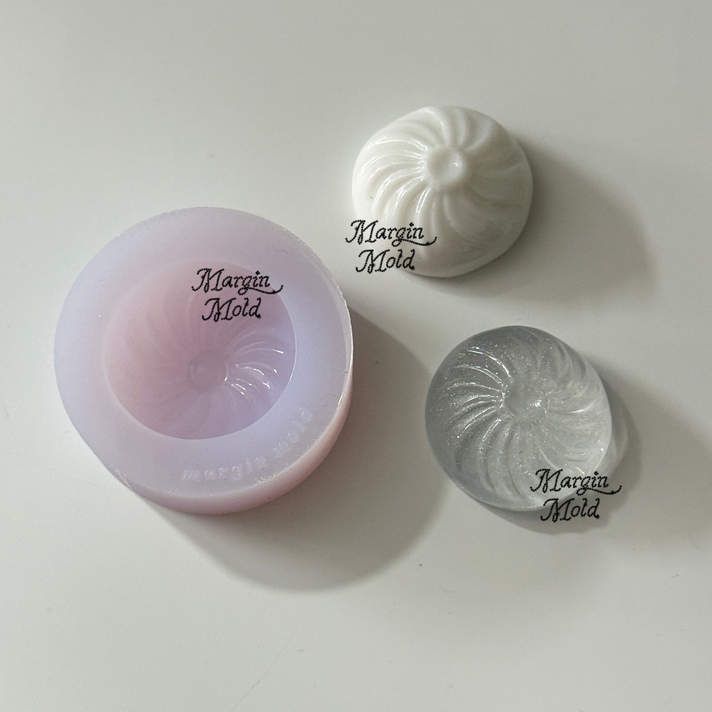 k171 3d steamed bun mold, 3d printed, shiny