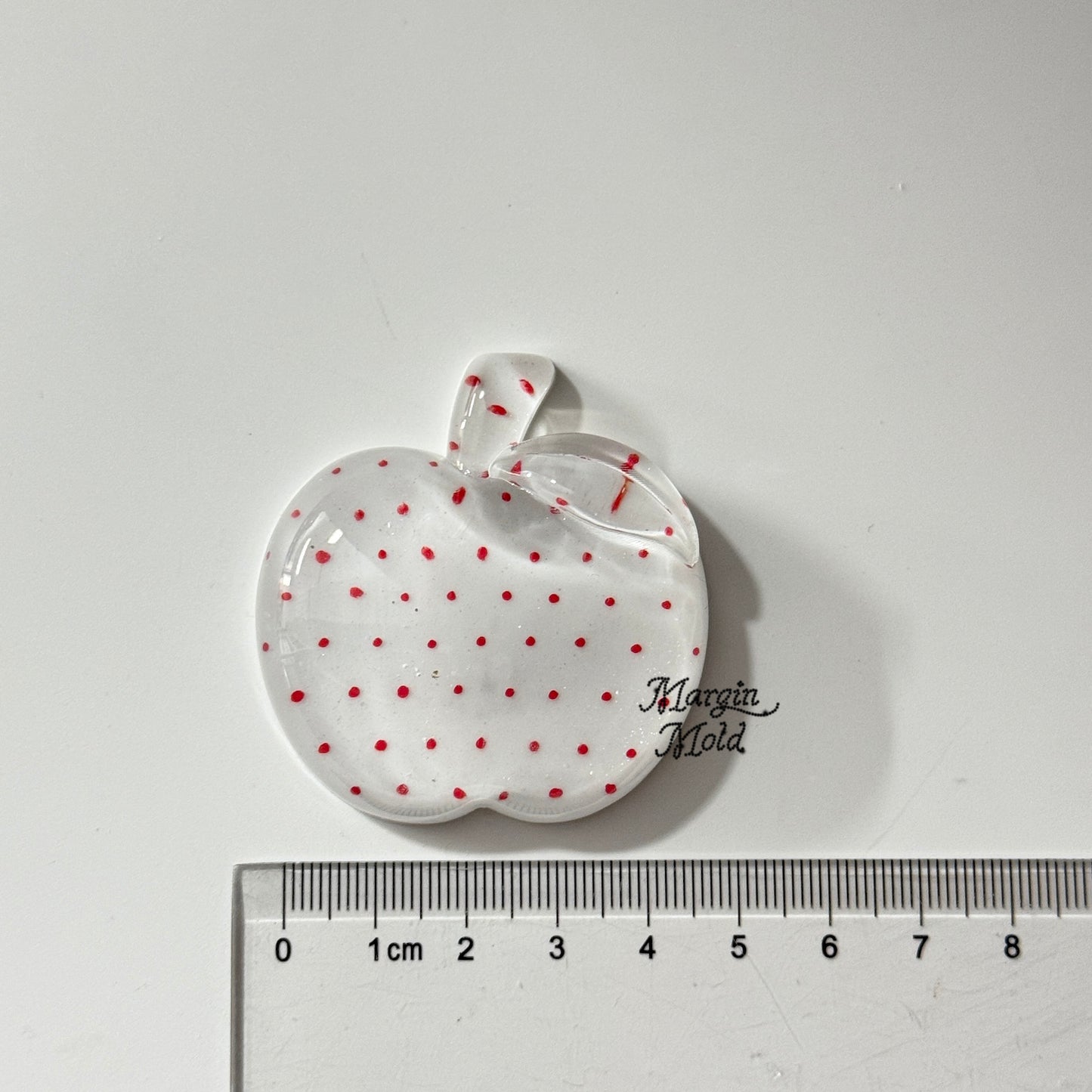 k155 chubby apple mold, 3d printed, shiny