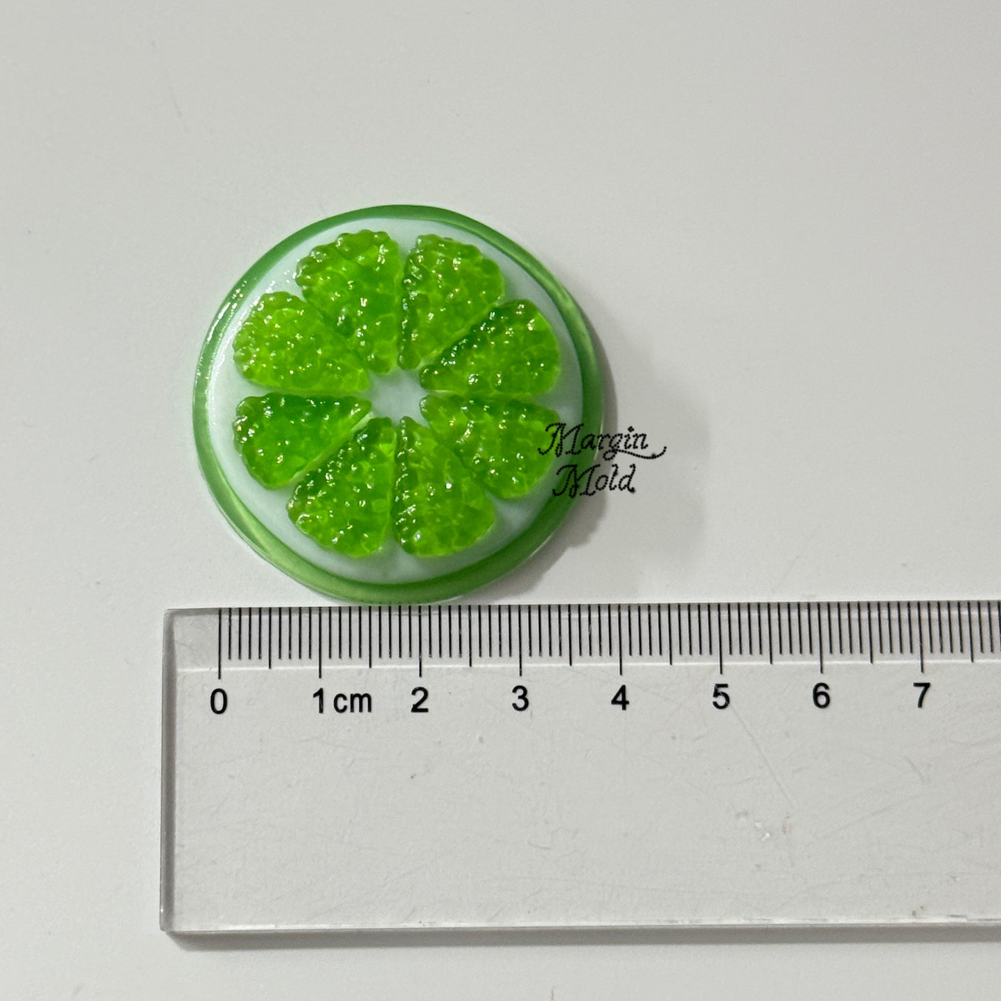 k159 orange slice round mold, 3d printed, shiny