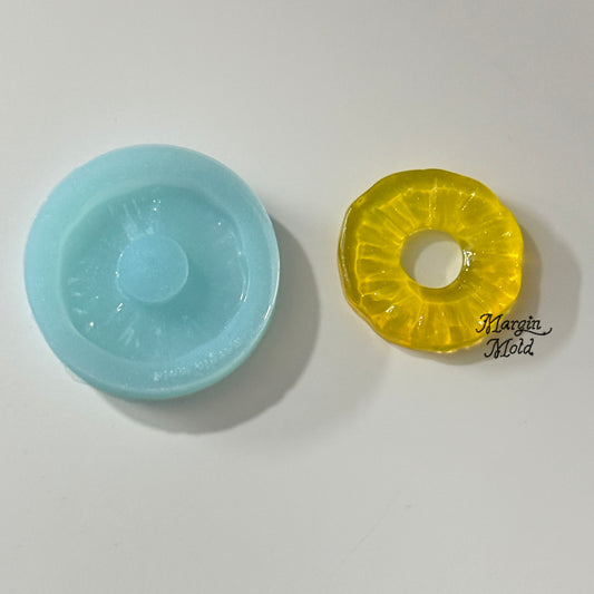 k158 pineapple ring mold, 3d printed, shiny