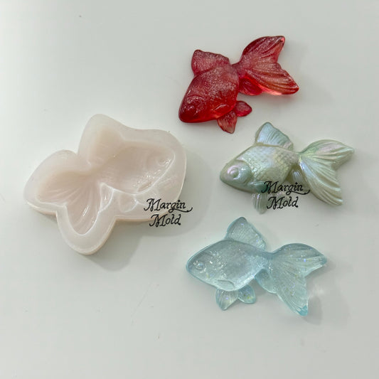 k163 goldfish mold, 3d printed, shiny