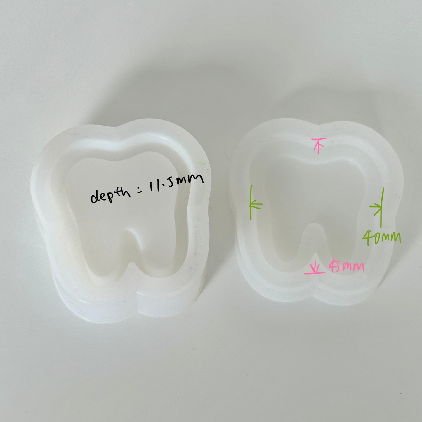 F012 mini tooth trinket box mold