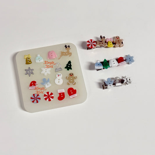 b148 bits mold Christmas button mold, 3d print, matte