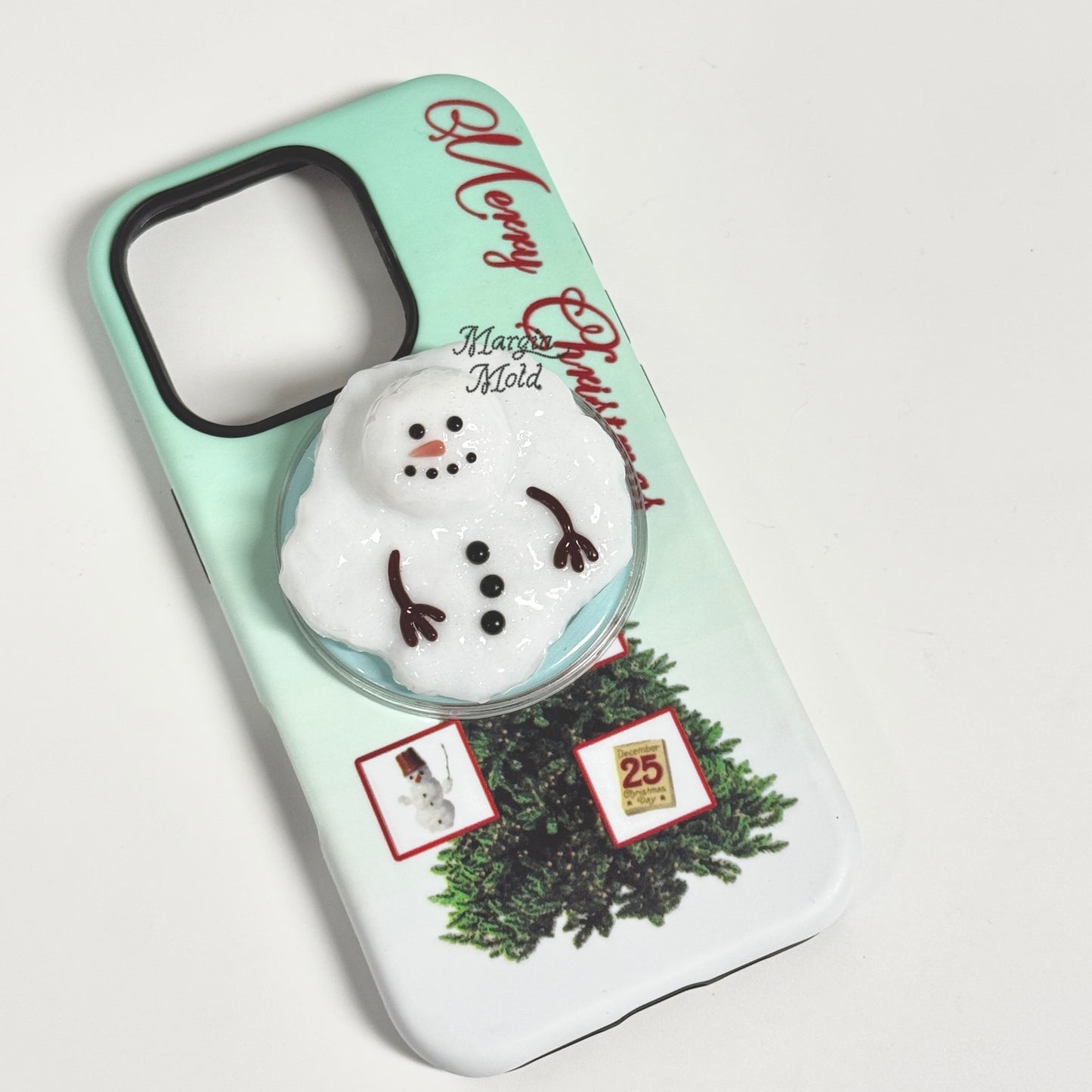 k194 melting snowman mold, 3d printed, shiny