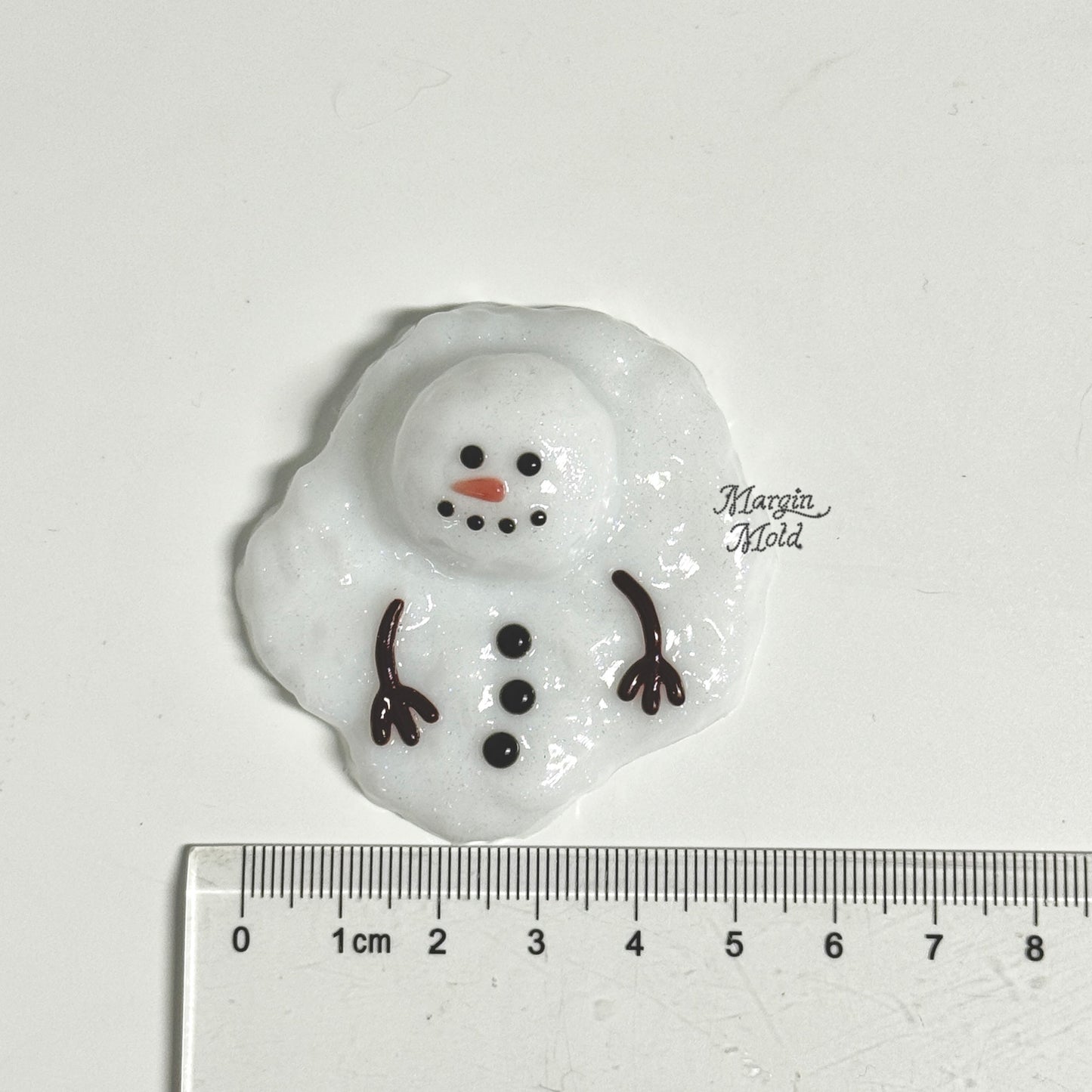 k194 melting snowman mold, 3d printed, shiny