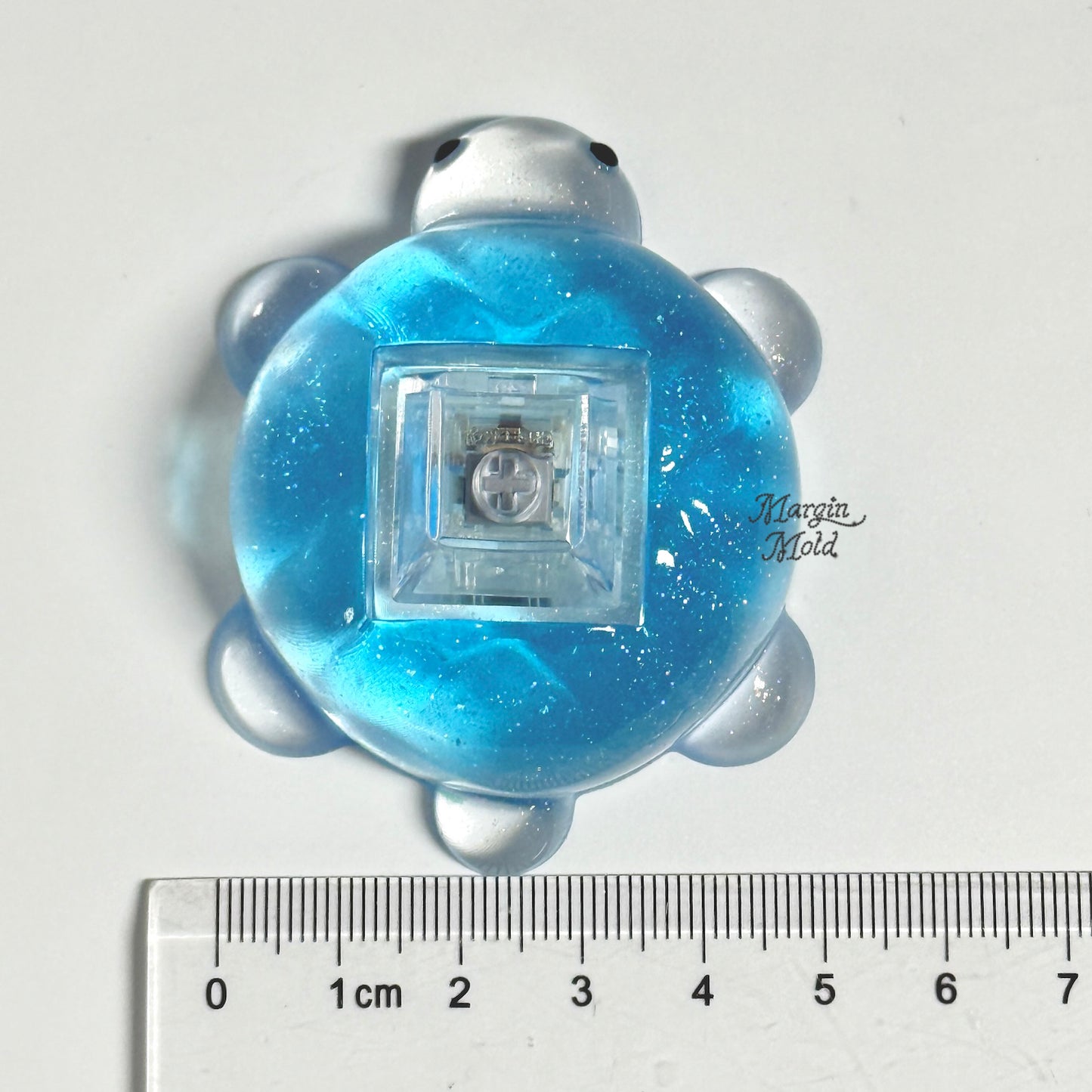 k180 turtle clicker mold, 3d printed, shiny