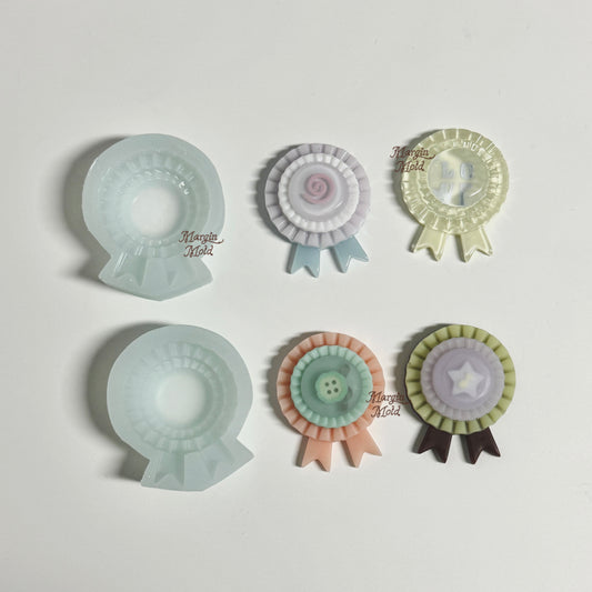 k192 k193 round rosette solid mold, 3d printed, shiny