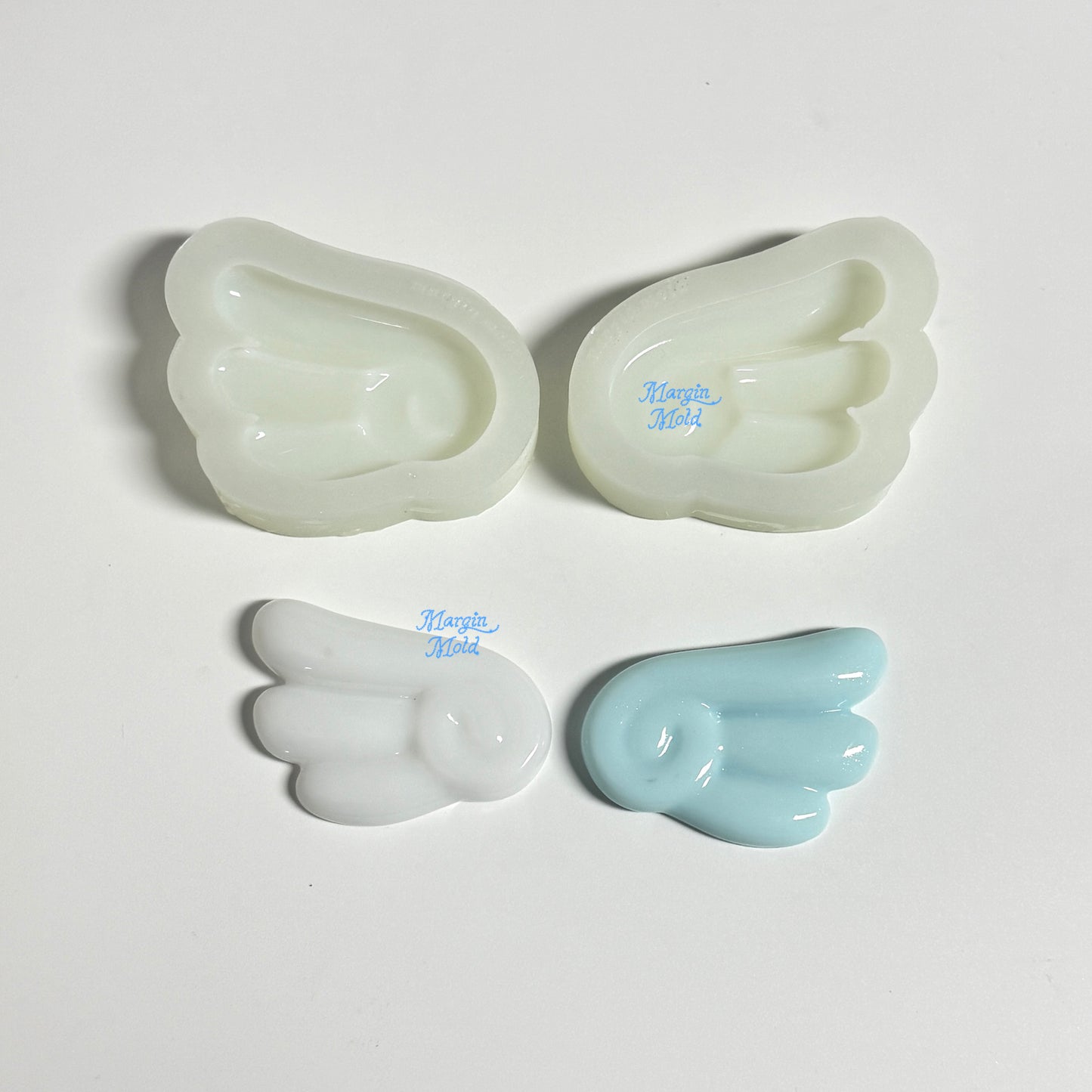 k087 k174 angel wing griptok mold A, 3d printed, shiny