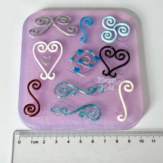 b101 bits mold ornamental curls bits, 3d print, shiny
