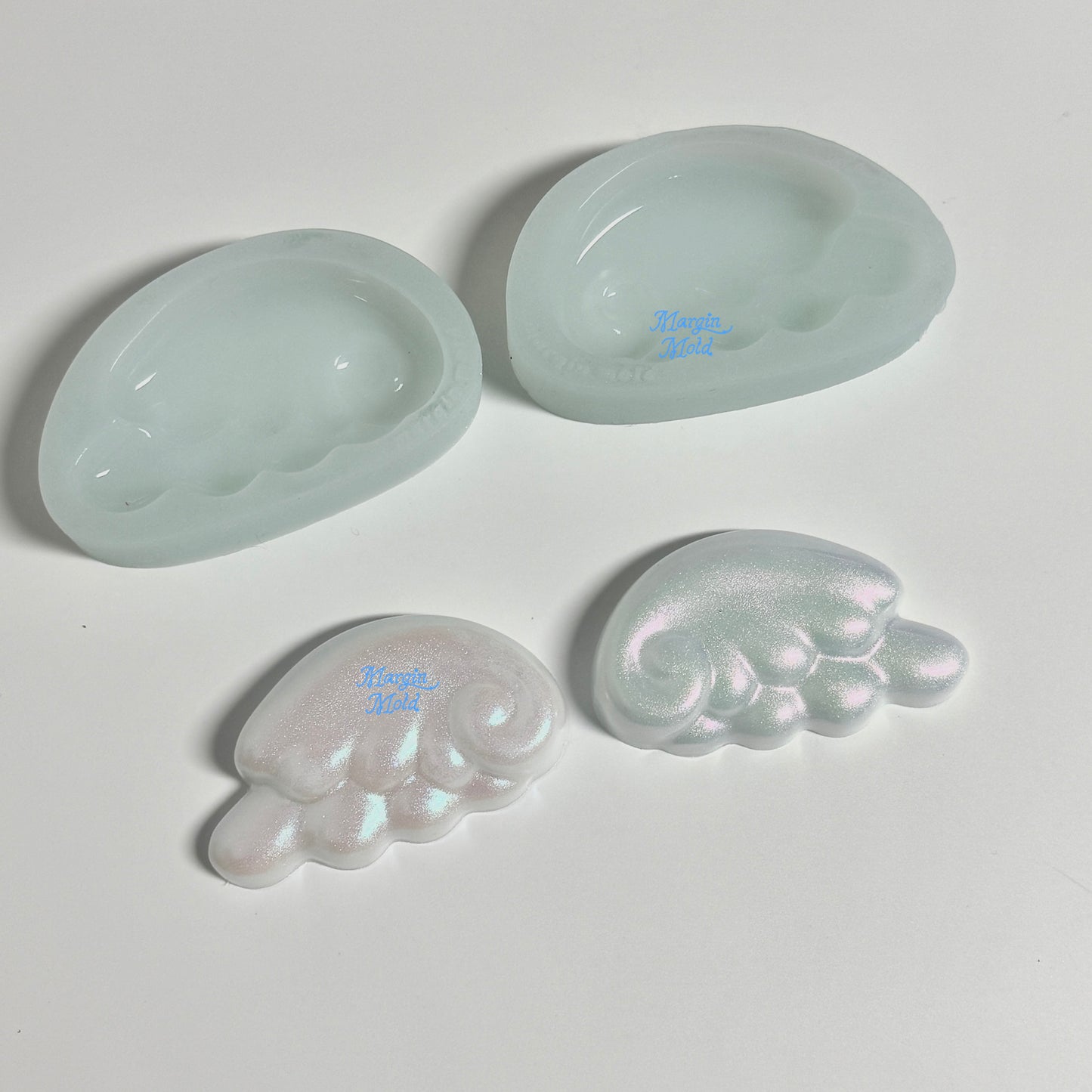 k175 k176 angel wing griptok mold B, 3d printed, shiny